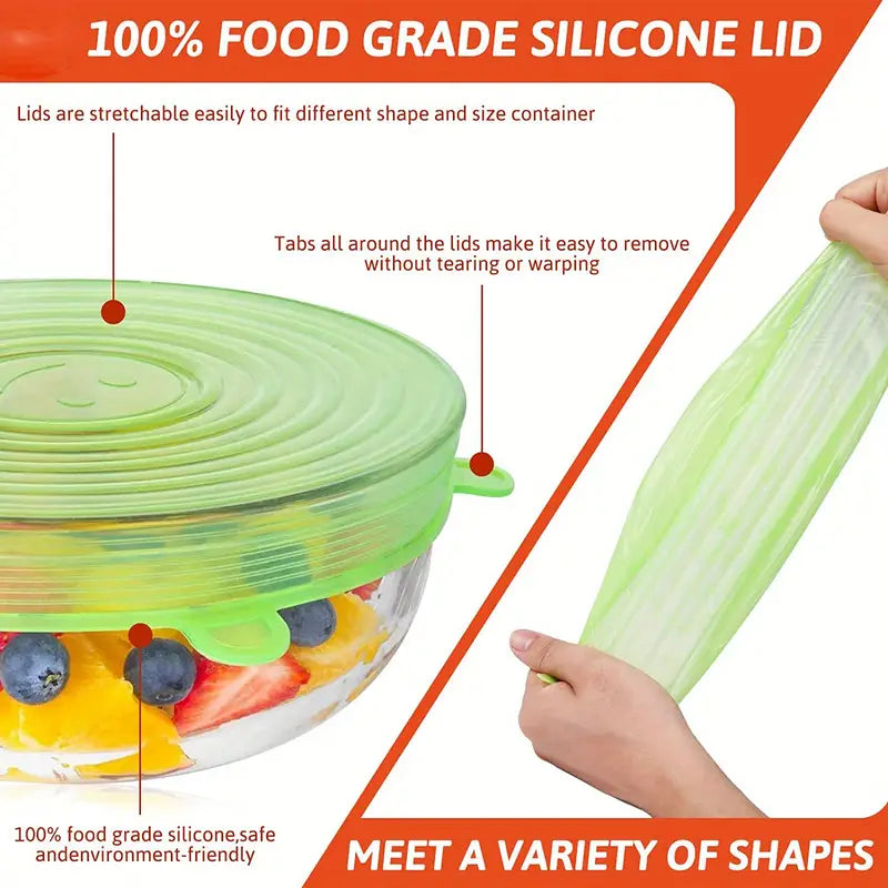 Silicone Stretch Lids Set for Food Storage