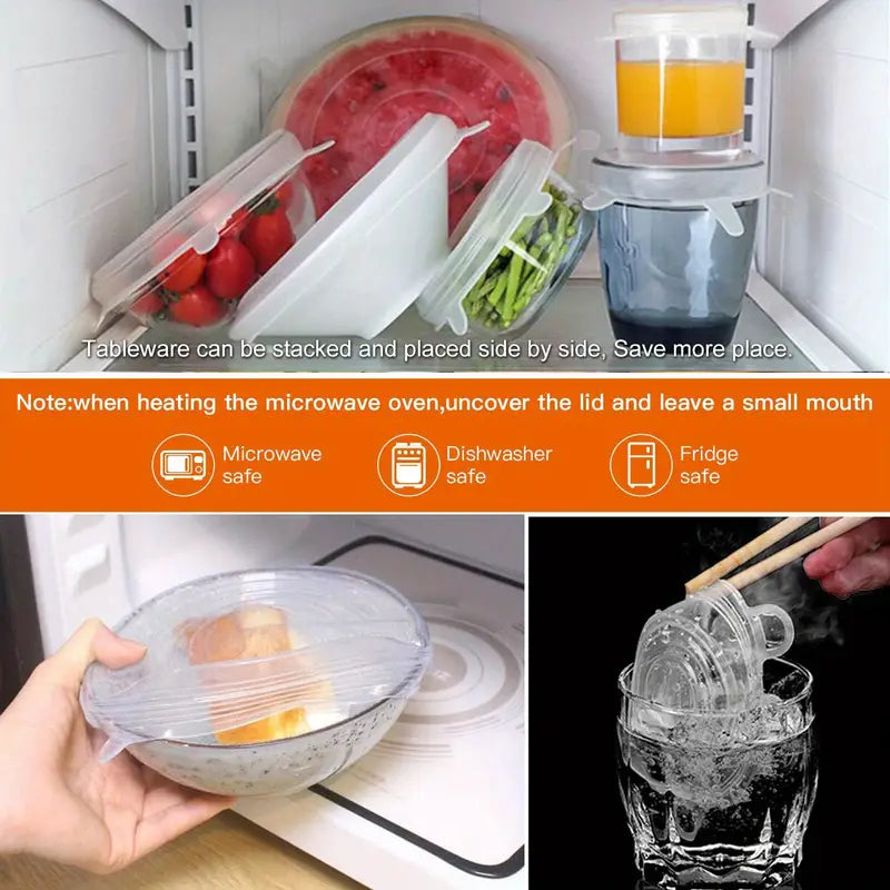Silicone Stretch Lids Set for Food Storage