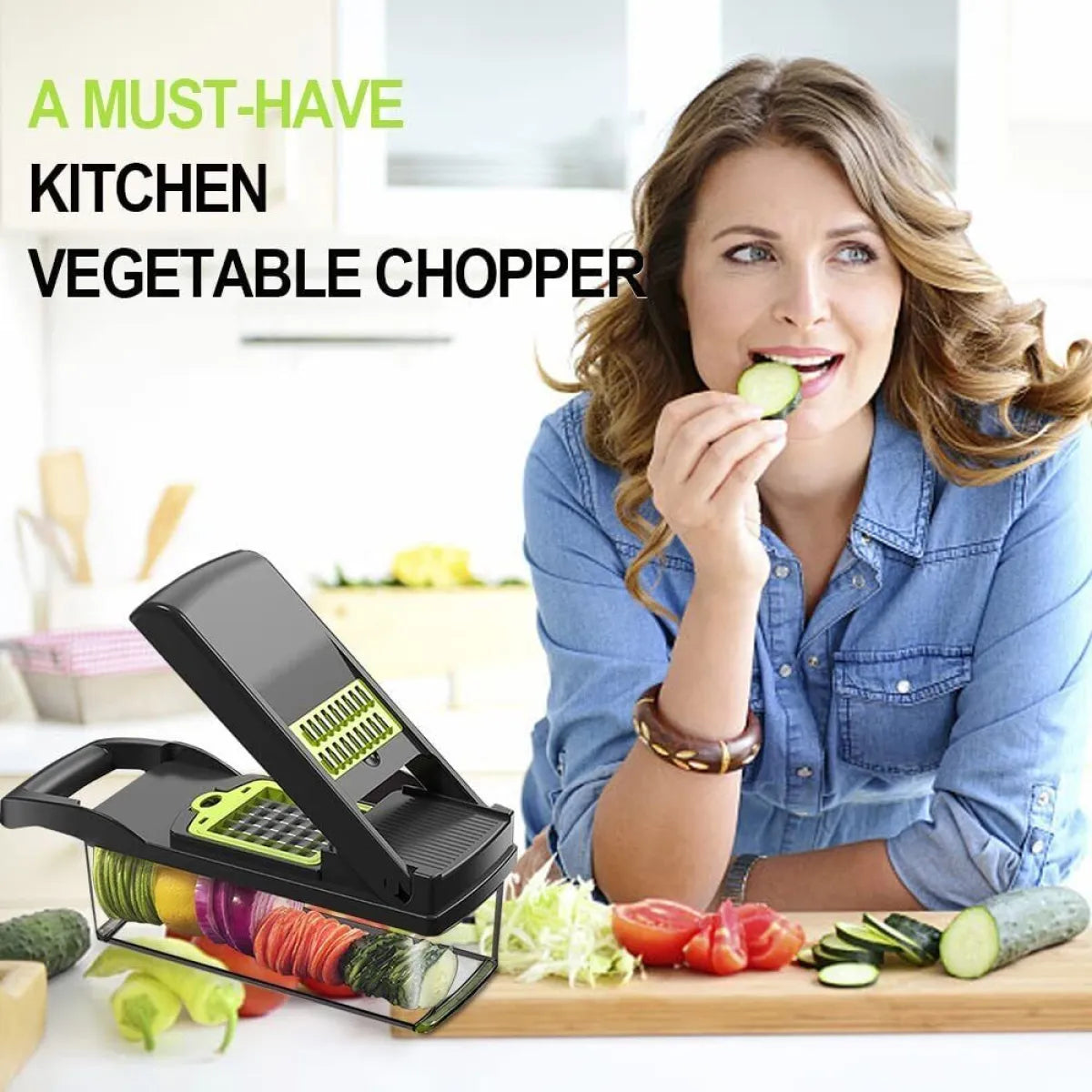 Vegetable Chopper & Slicer Set 15-in-1 Multi-Function