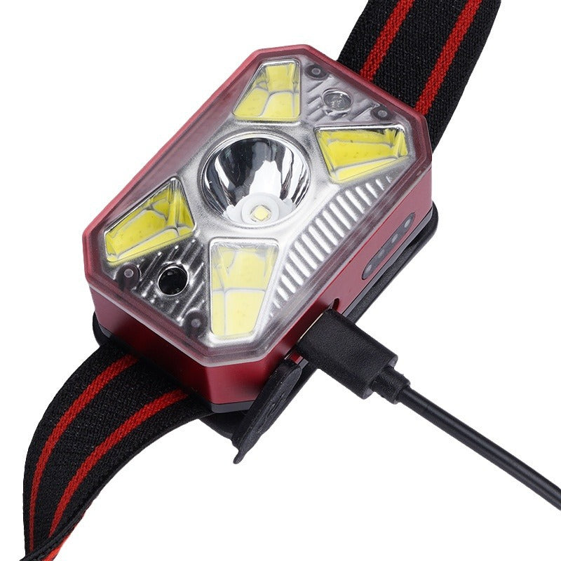 Smart Sensor Rechargeable LED Headlamp for Fishing