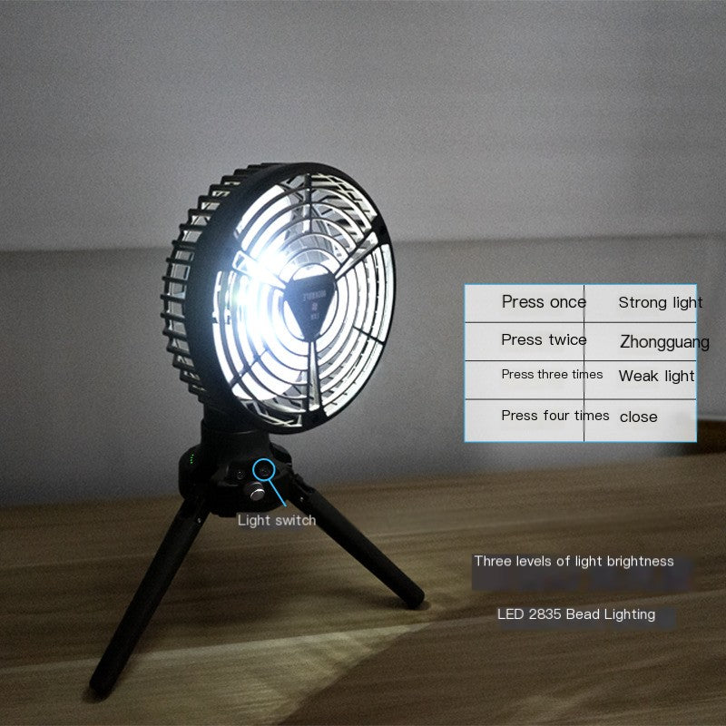 Portable USB Camping Fan with Tent Light & Tripod